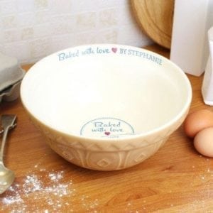 Personalised Baked With Love Baking Bowl