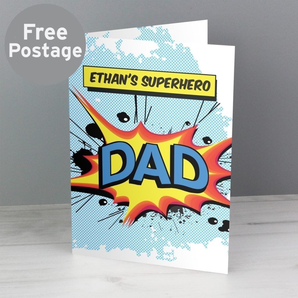 Personalised Comic Book Themed Card