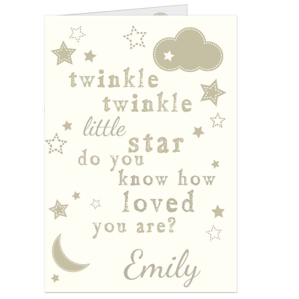 Personalised Twinkle Twinkle Card