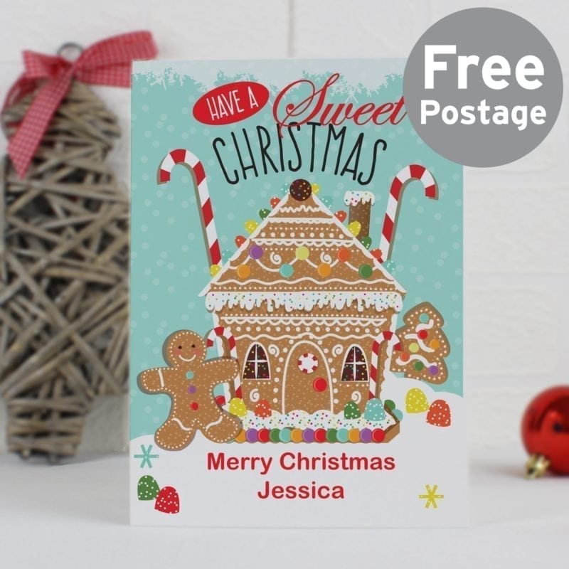 Personalised Gingerbread House Card