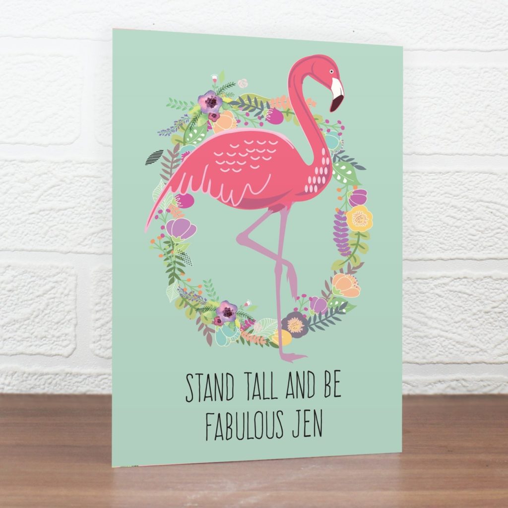 Personalised Flamingo Card