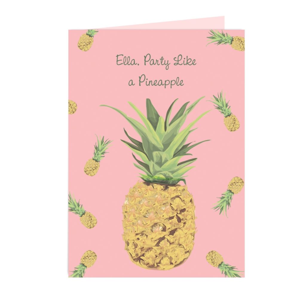 Personalised Pineapple Card