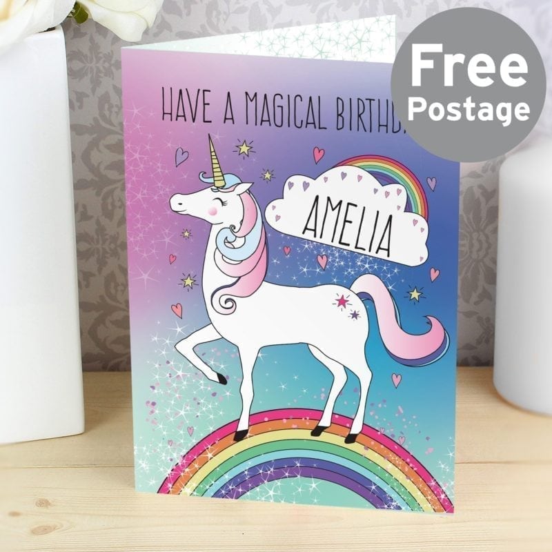Personalised Unicorn Card