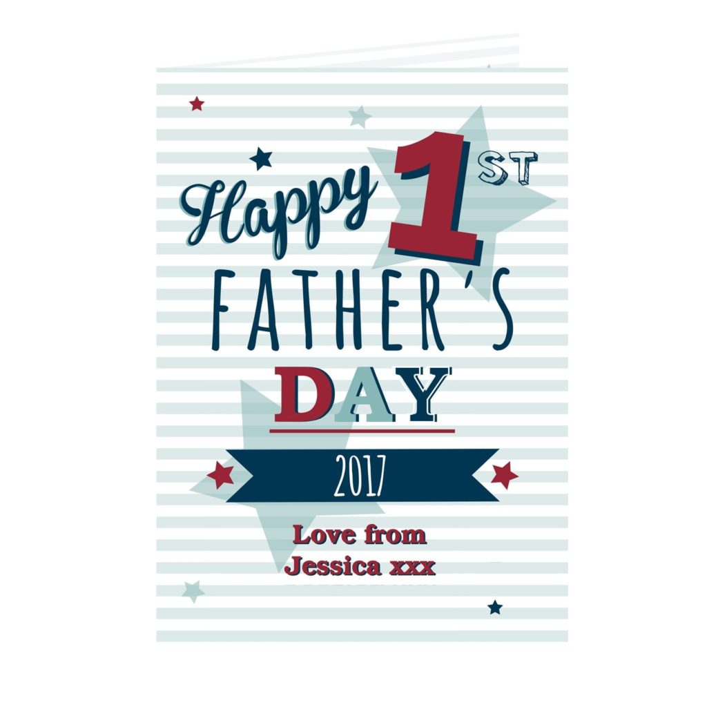 Personalised 1st Fathers Day Card