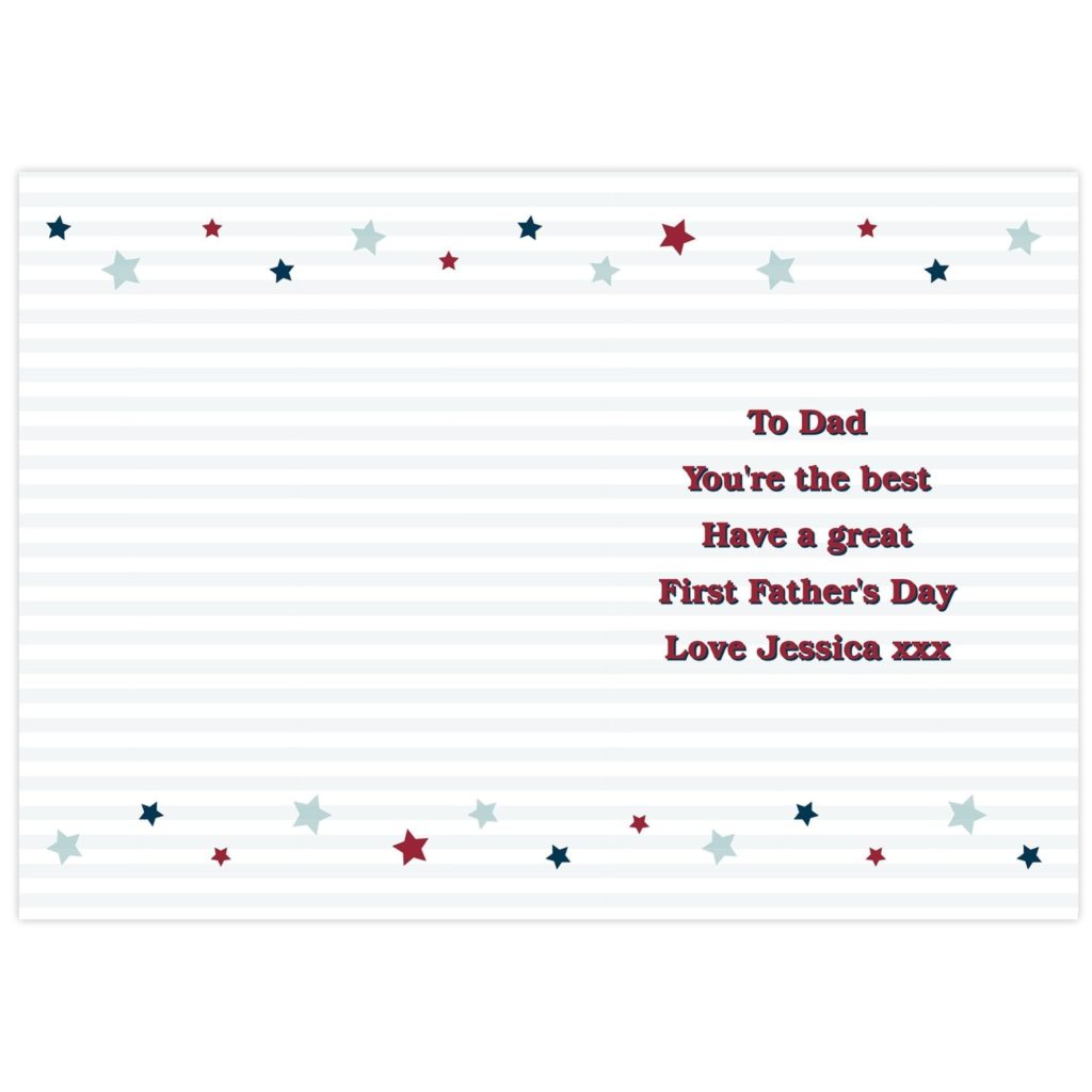Personalised 1st Fathers Day Card