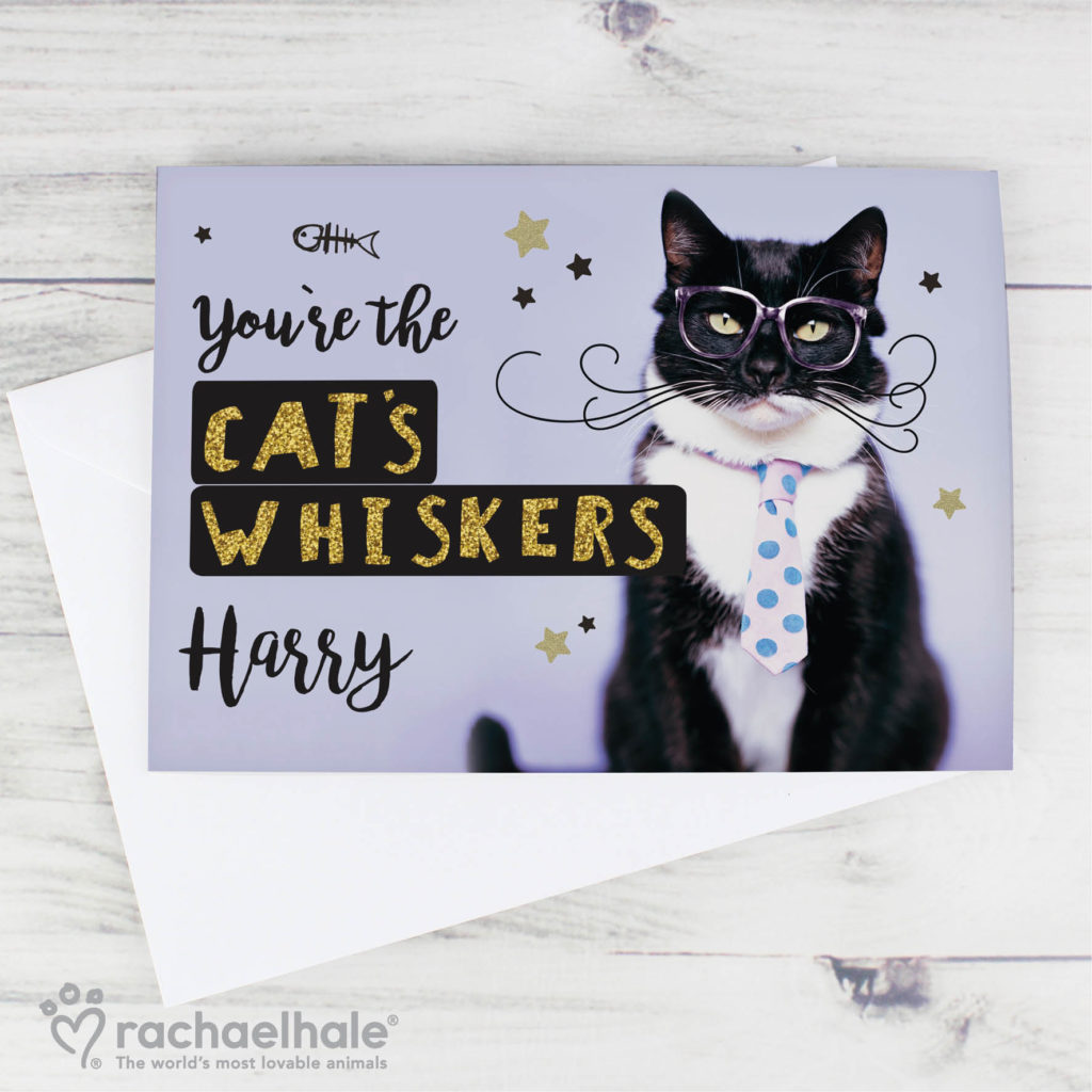 Personalised Rachael Hale 'You're the Cat's Whiskers' Card