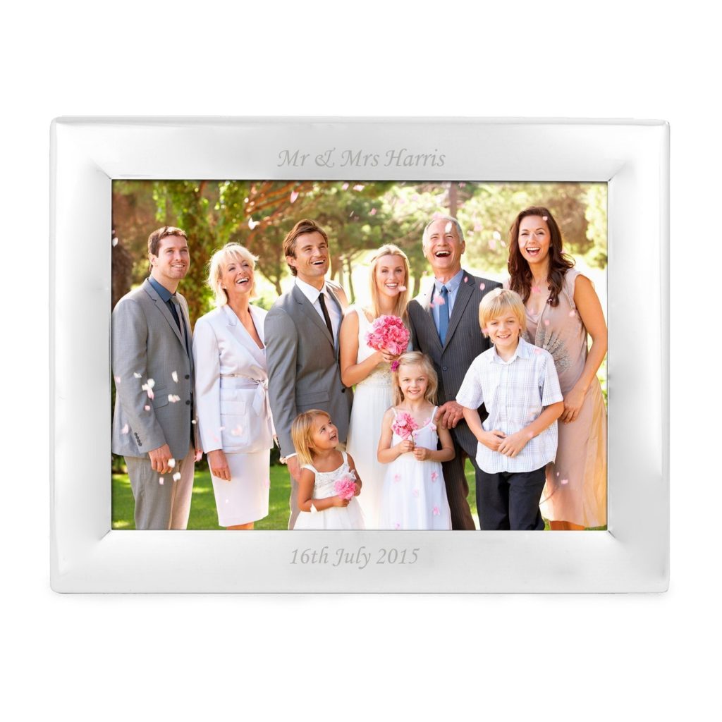 Personalised Silver Plated 7x5 Landscape Photo Frame