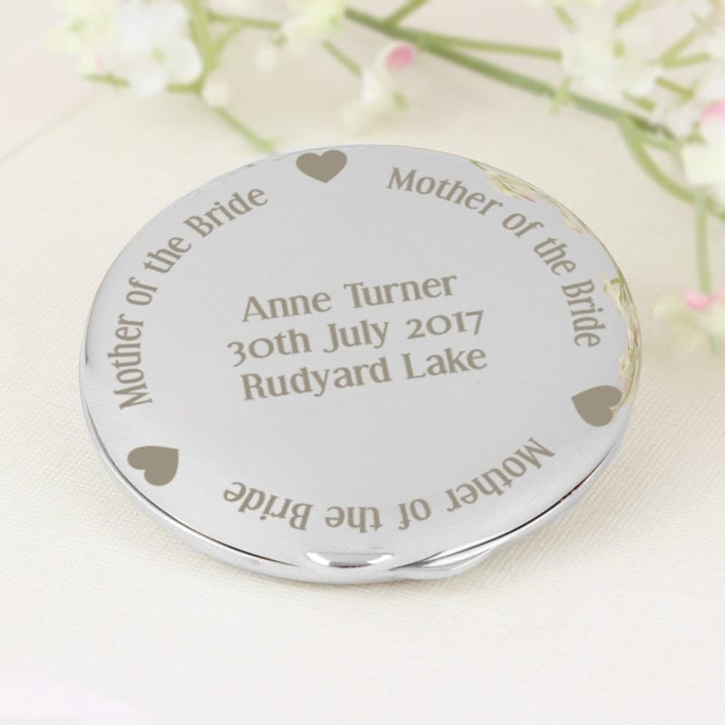 Personalised Mother of the Bride Compact Mirror