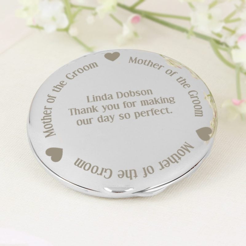 Personalised Mother of the Groom Compact Mirror