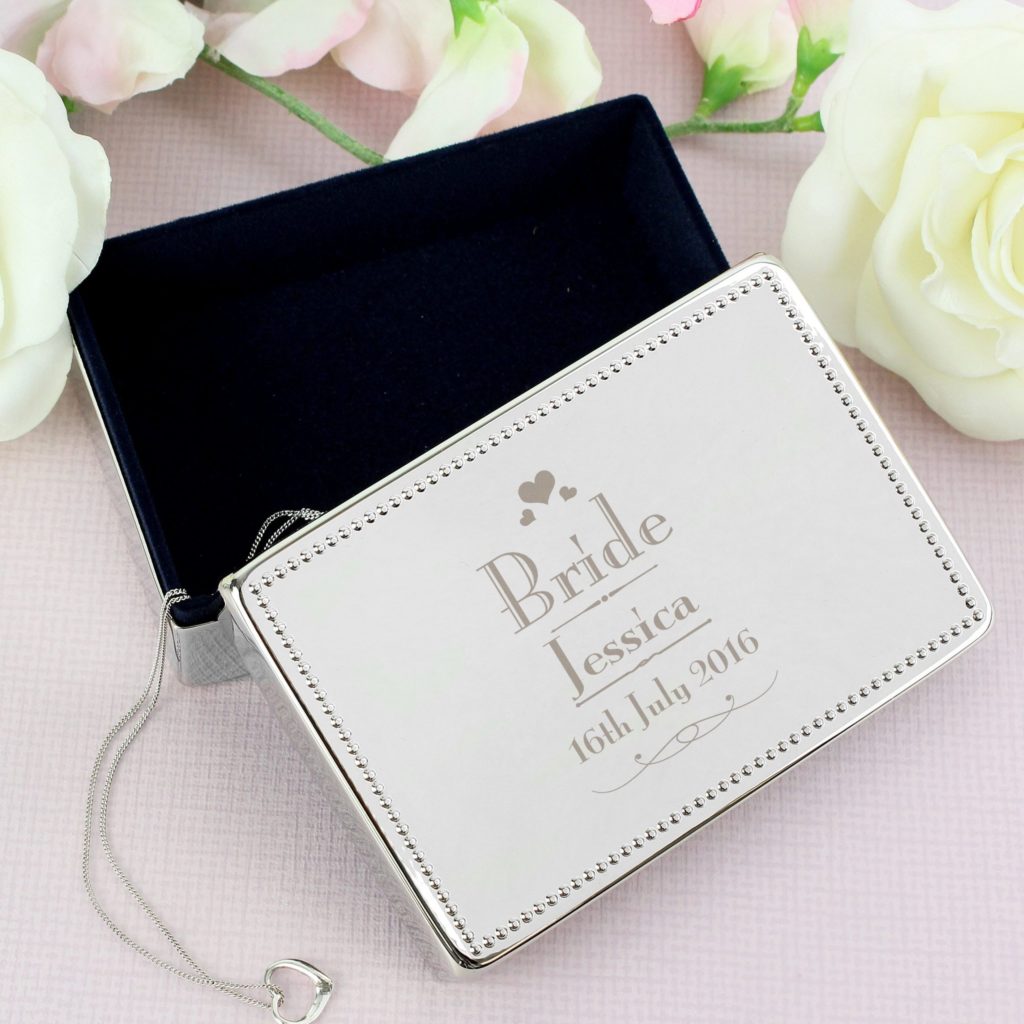 Personalised Decorative Wedding Bride Jewellery Box