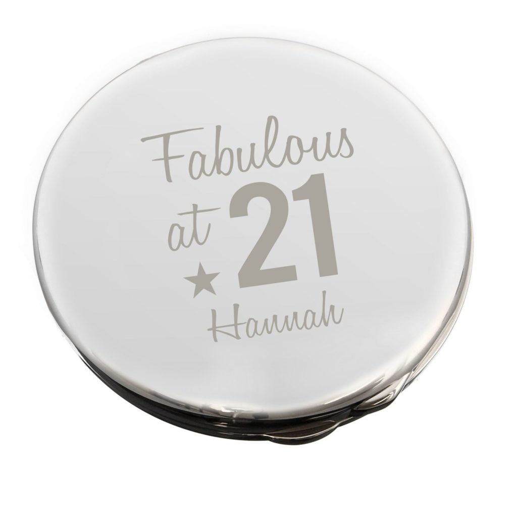 Personalised Big Age Compact Mirror