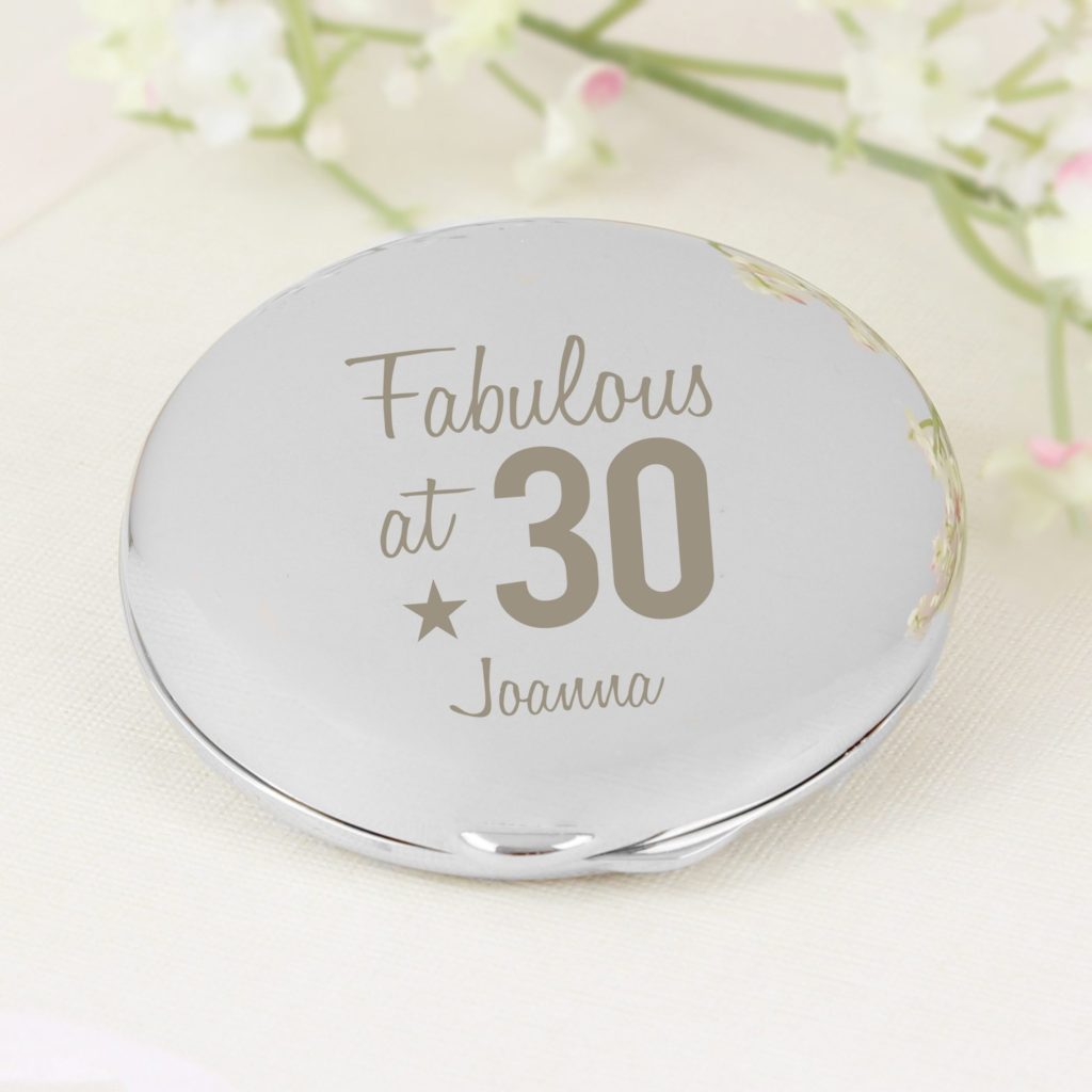 Personalised Big Age Compact Mirror