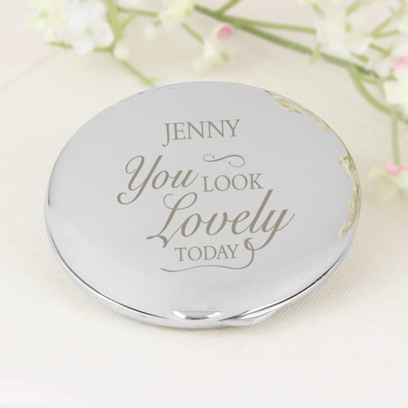 Personalised You Look Lovely Compact Mirror