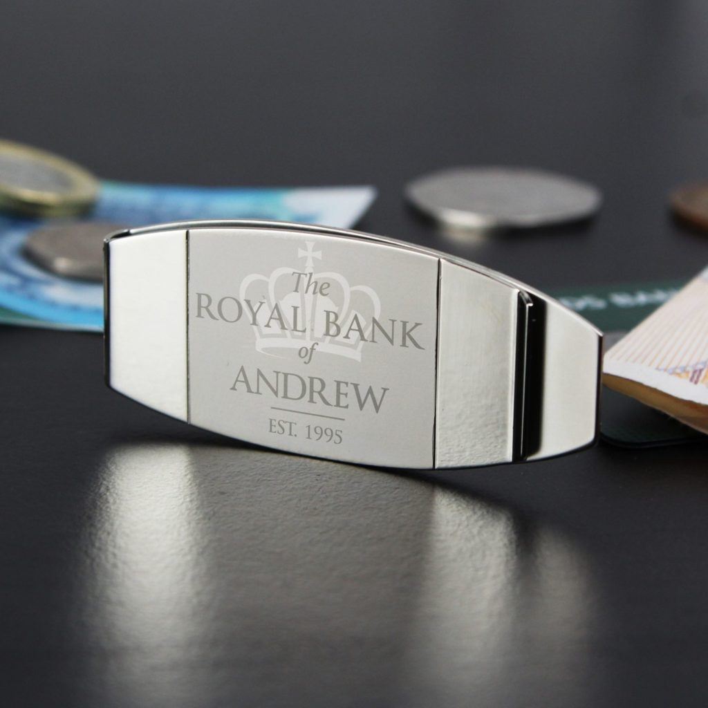 Personalised 'Royal Bank of...' Money Clip