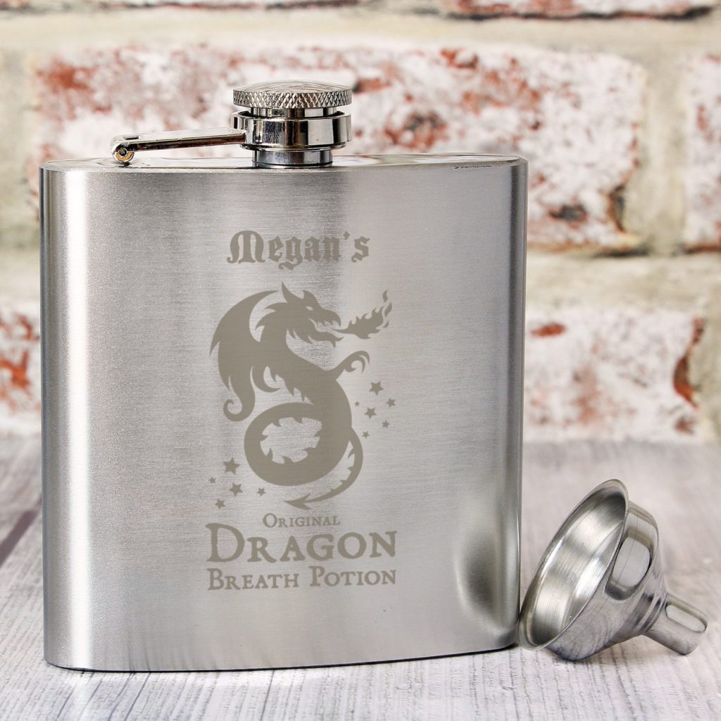 Personalised Dragon Breath Potion Hip Flask