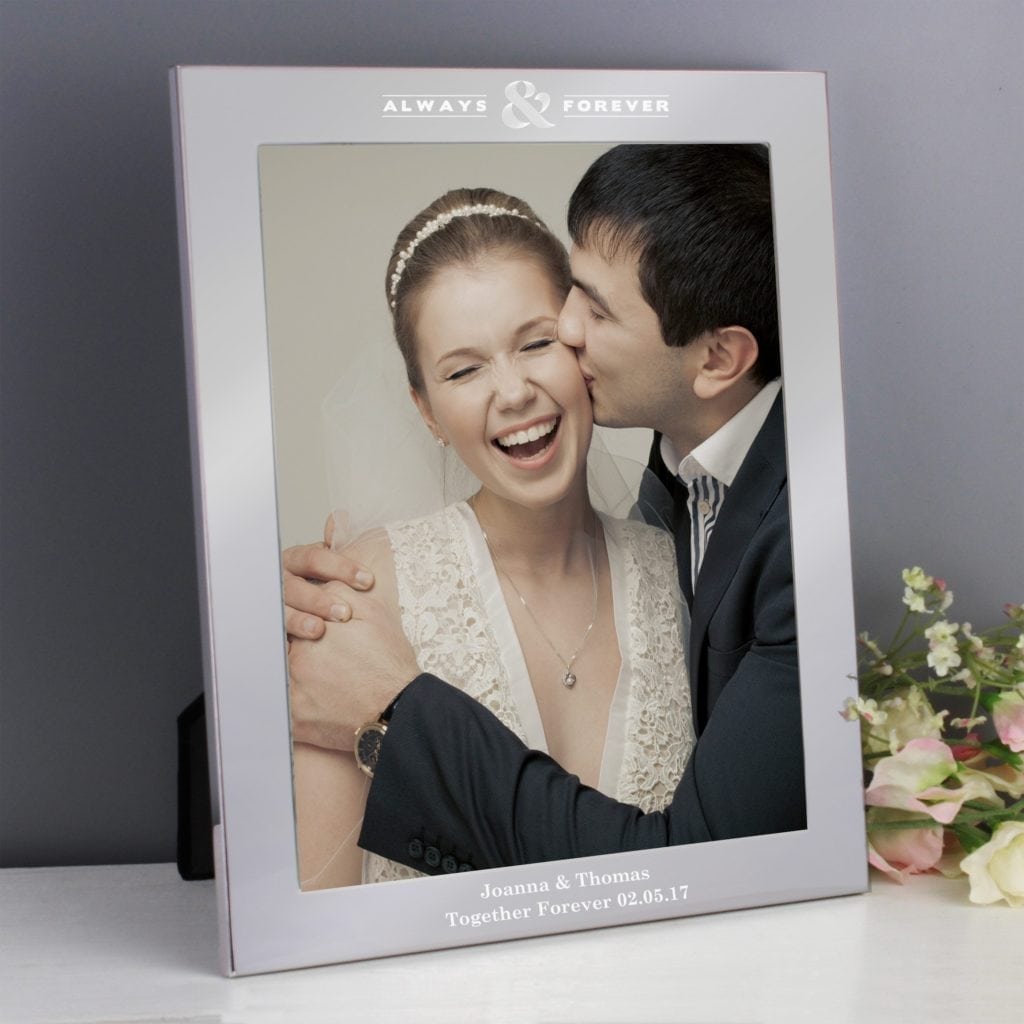 Personalised Always & Forever Silver 8x10 Photo Frame