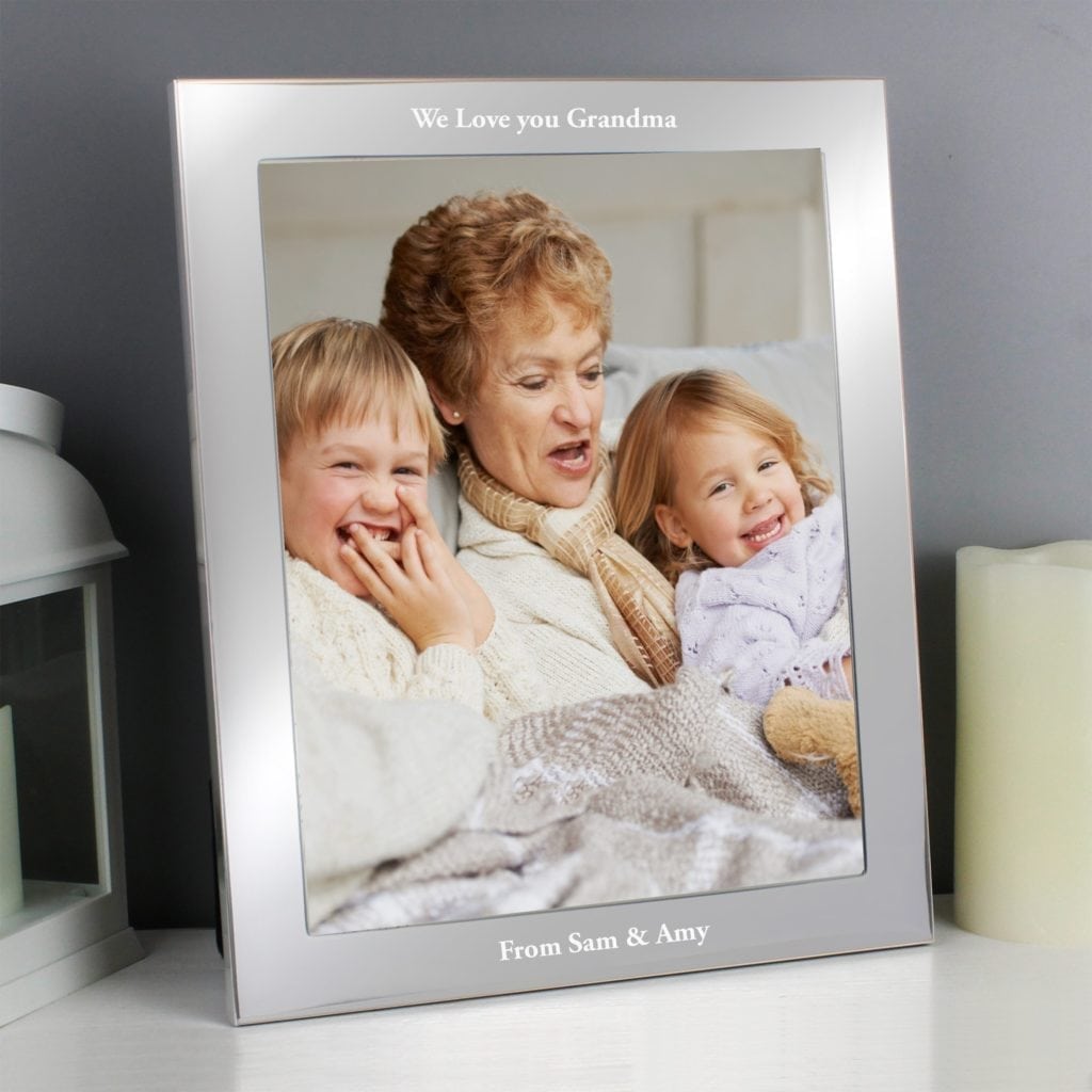 Personalised Any Message Silver 8x10 Photo Frame
