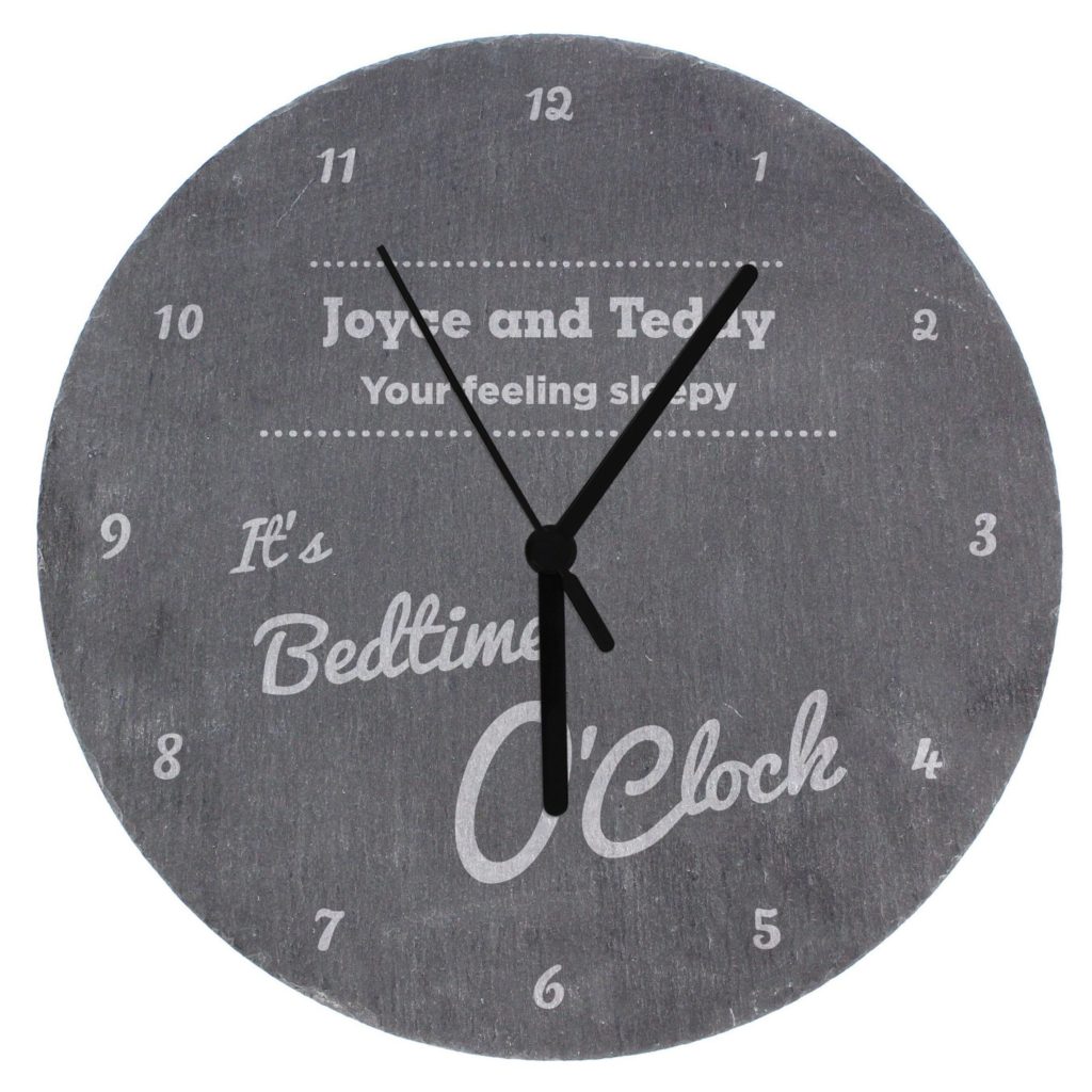 Personalised O'Clock Slate Clock