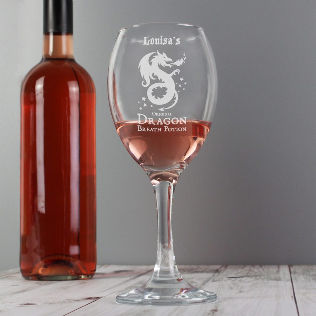 Personalised Dragon Breath Potion Wine Glass