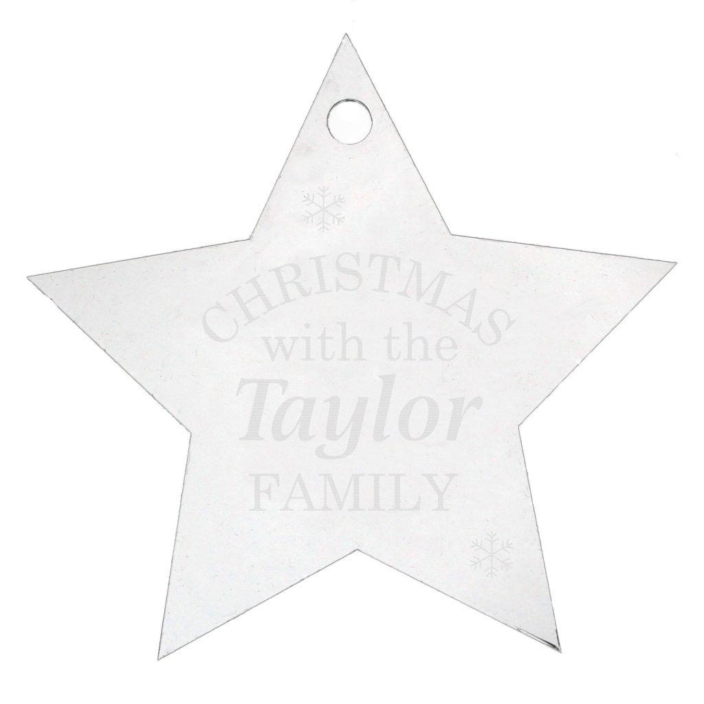 Personalised Acrylic Christmas Star Decoration