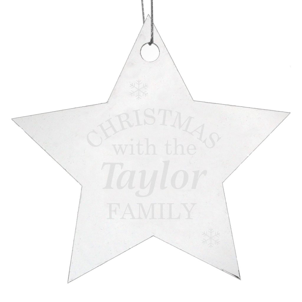 Personalised Acrylic Christmas Star Decoration
