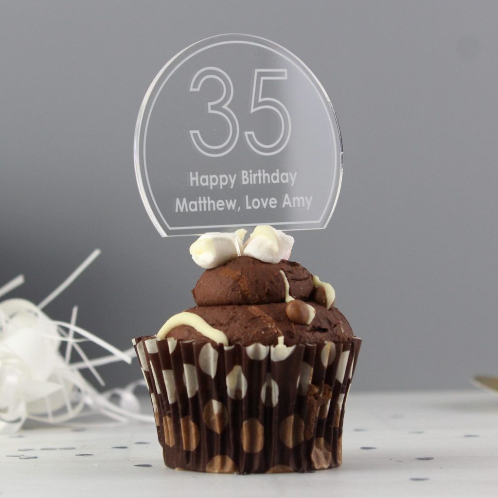 Personalised Contemporary Age Cake Topper
