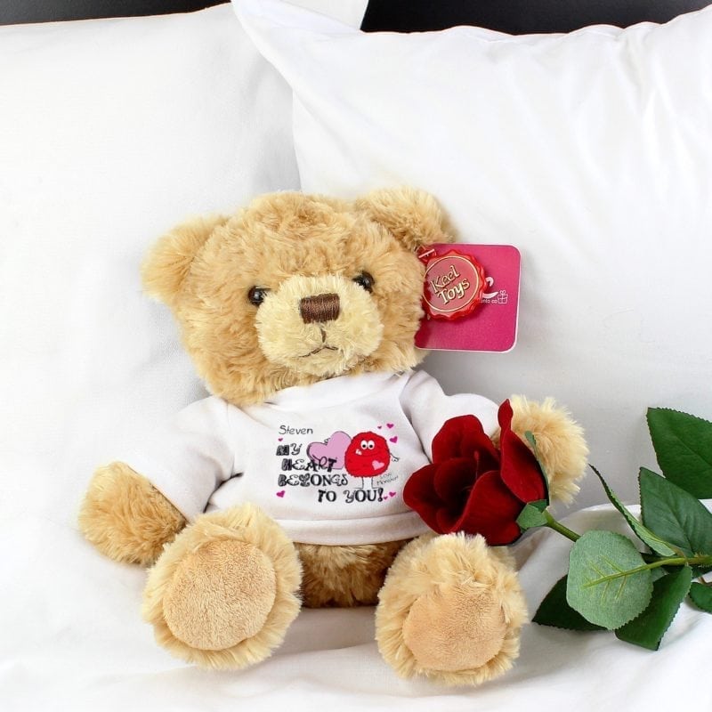 Personalised Monster Heart Message Bear