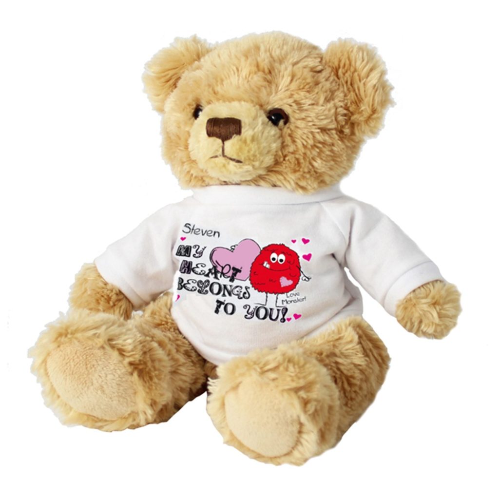 Personalised Monster Heart Message Bear