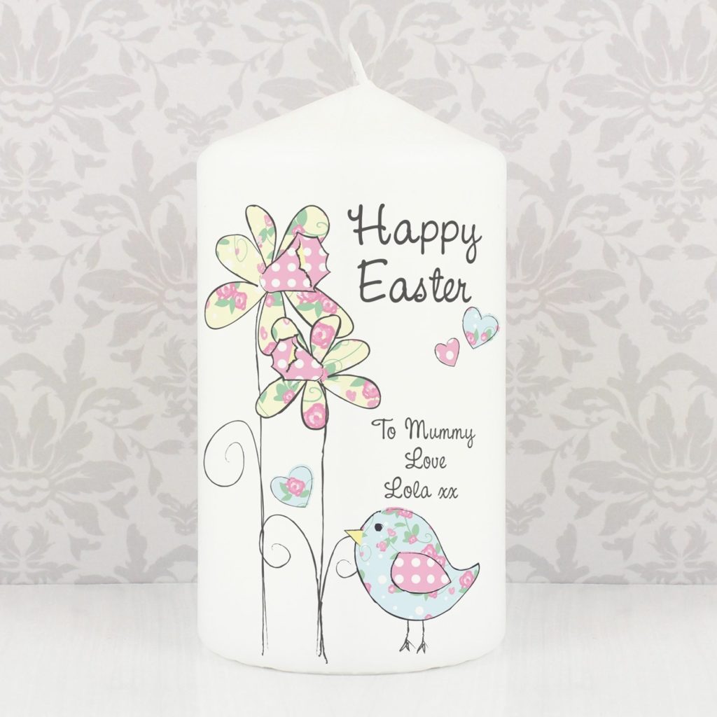 Personalised Daffodil Chick Easter Candle