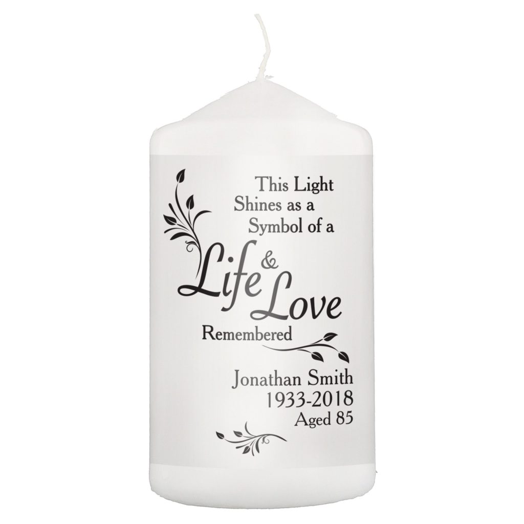 Personalised Life & Love Candle