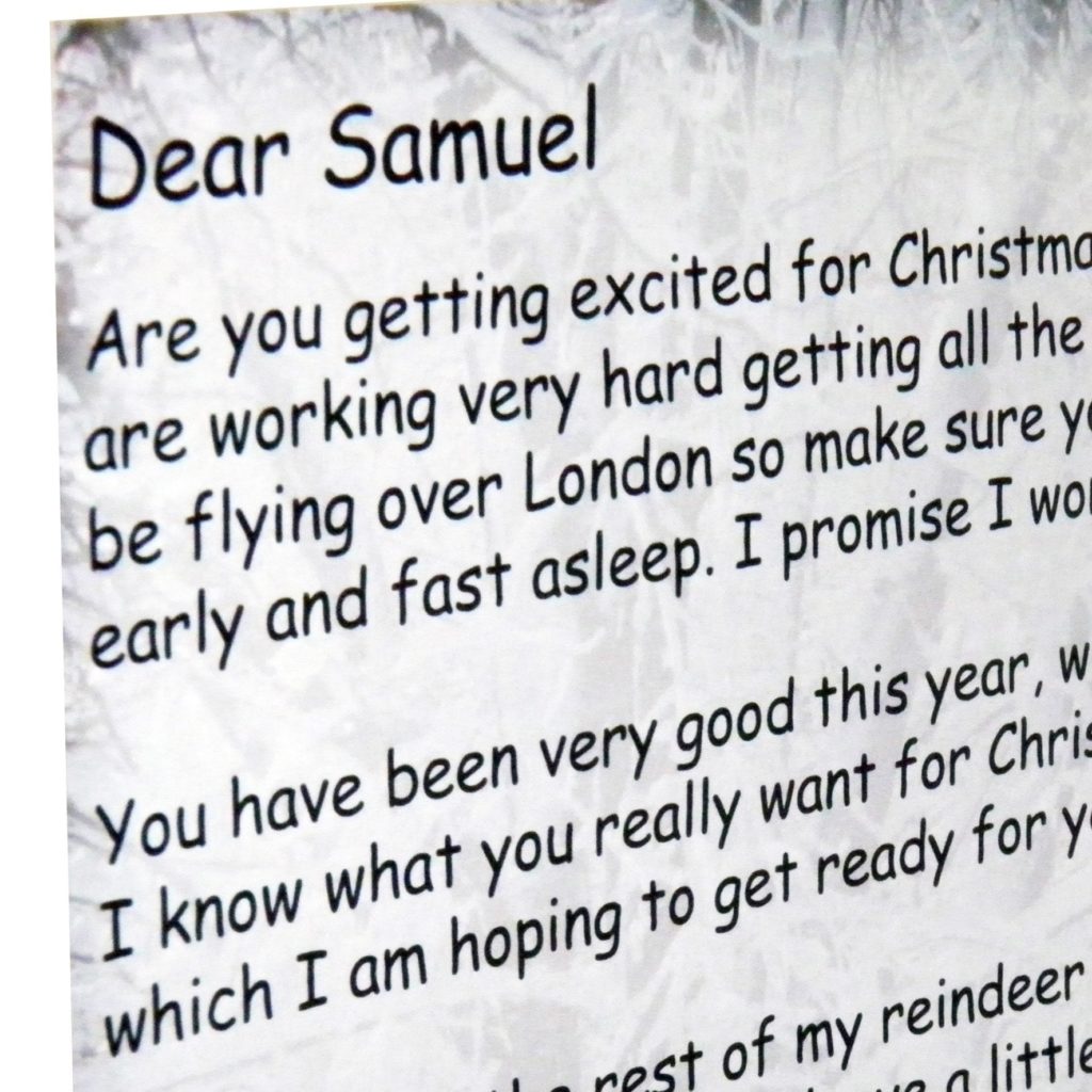 Personalised Snowman Letter From Santa