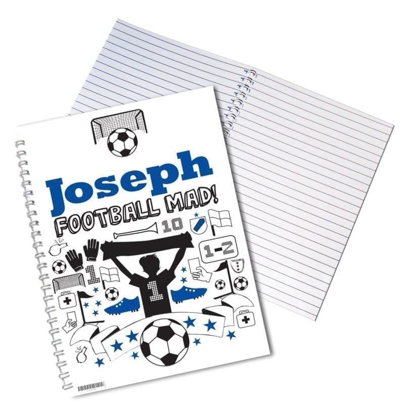 Personalised Football A5 Notebook