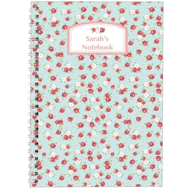 Personalised Vintage Floral A5 Notebook