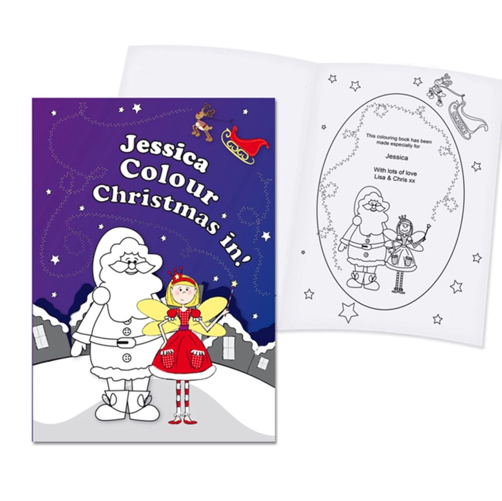Personalised 'It's Christmas' Fairy Colouring Book