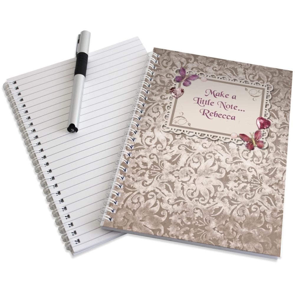 Personalised Butterfly Gem A5 Notebook
