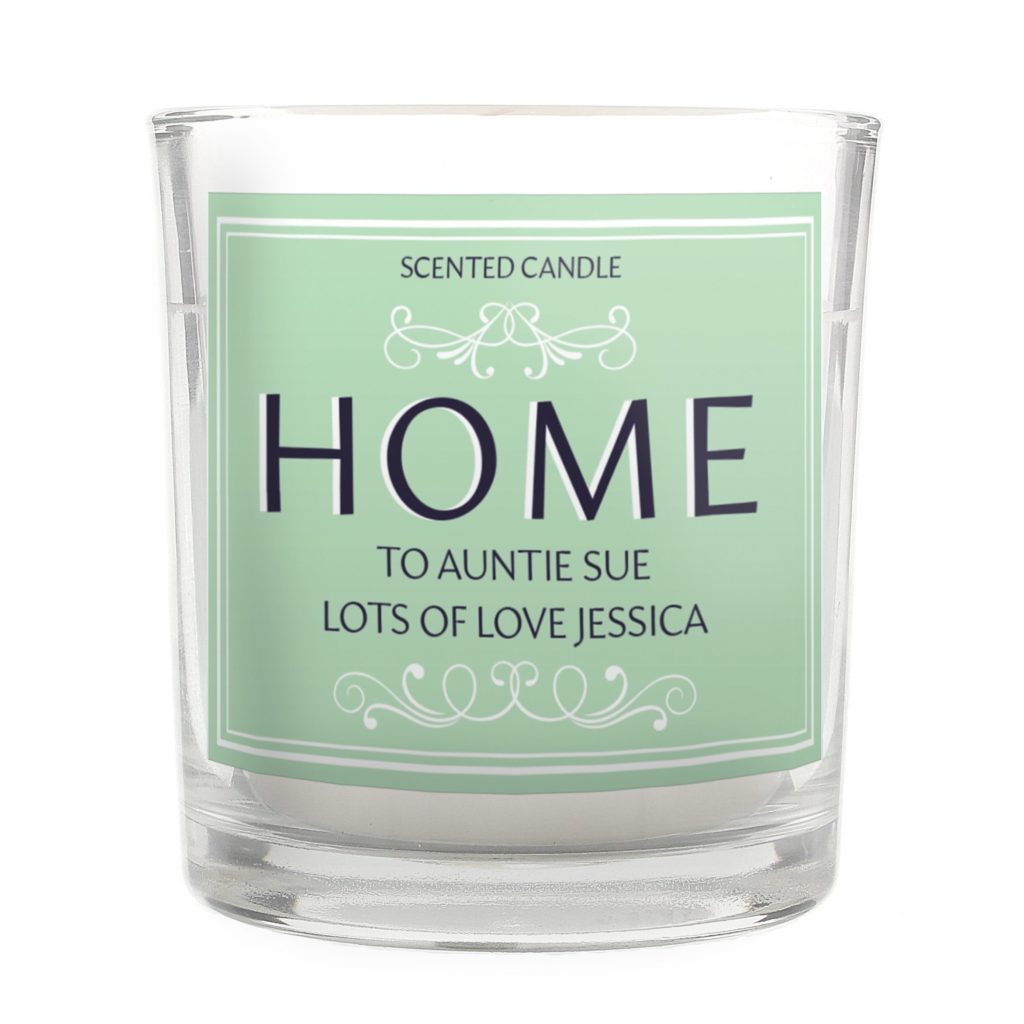 Personalised HOME Scented Jar Candle