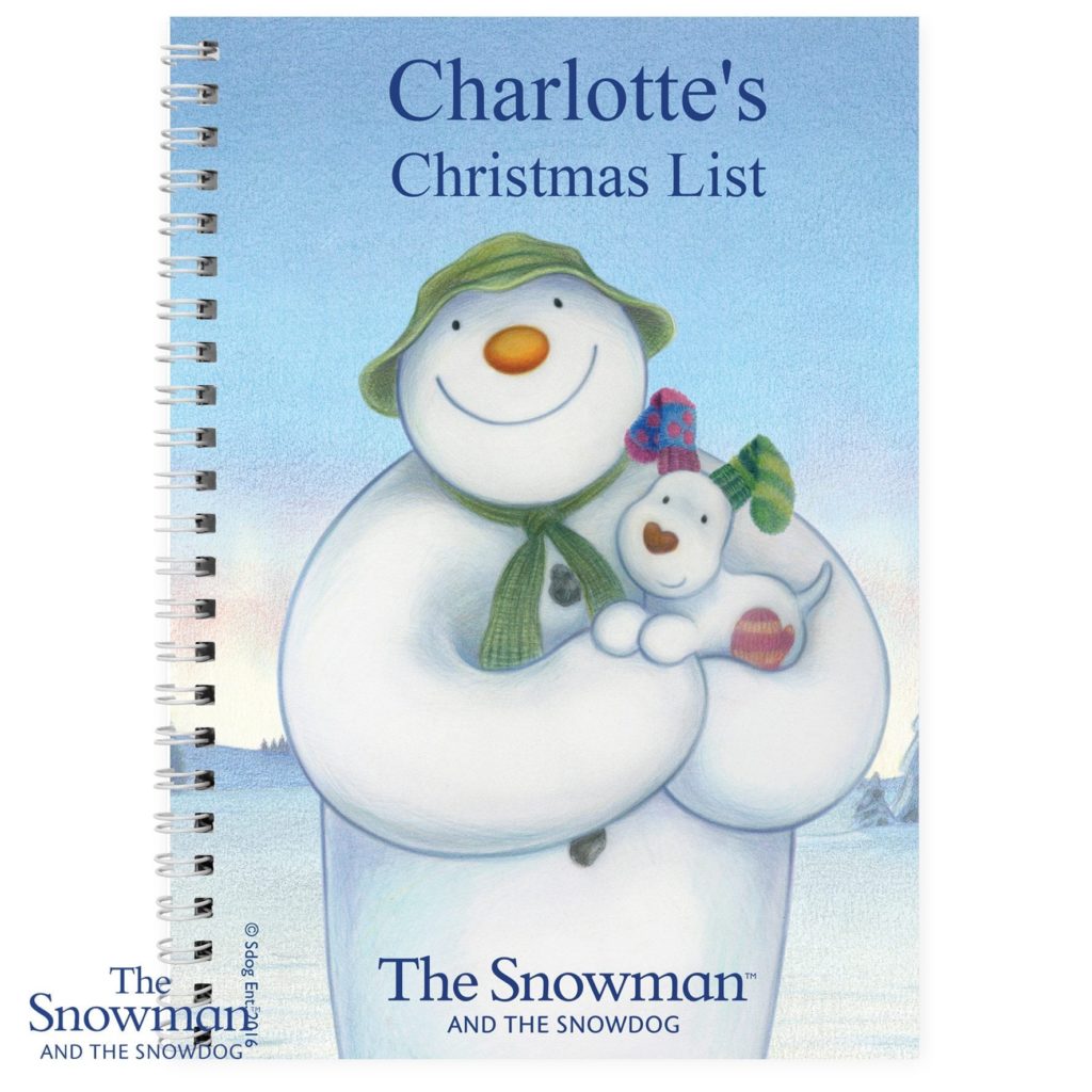 Personalised The Snowman and the Snowdog A5 Notebook