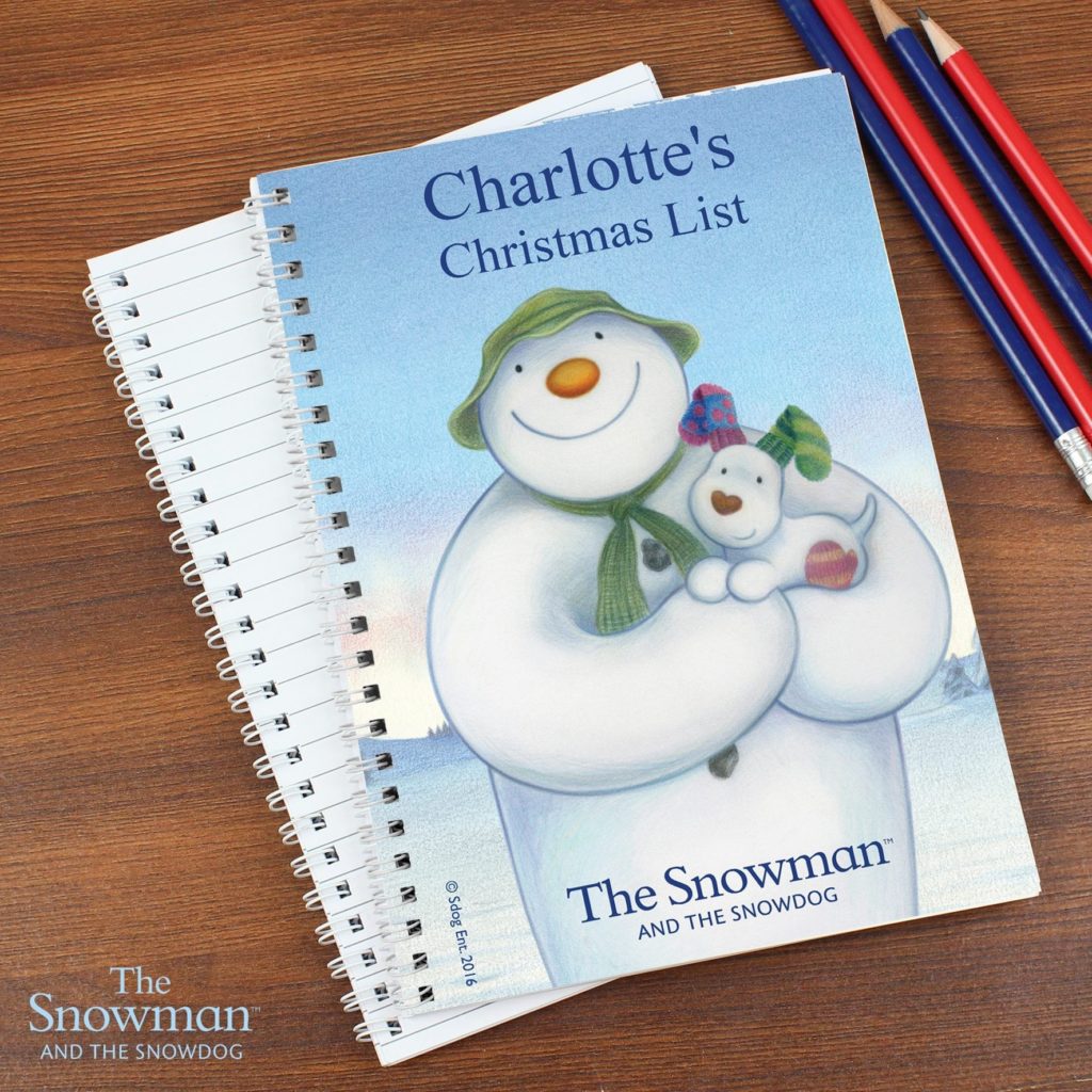 Personalised The Snowman and the Snowdog A5 Notebook