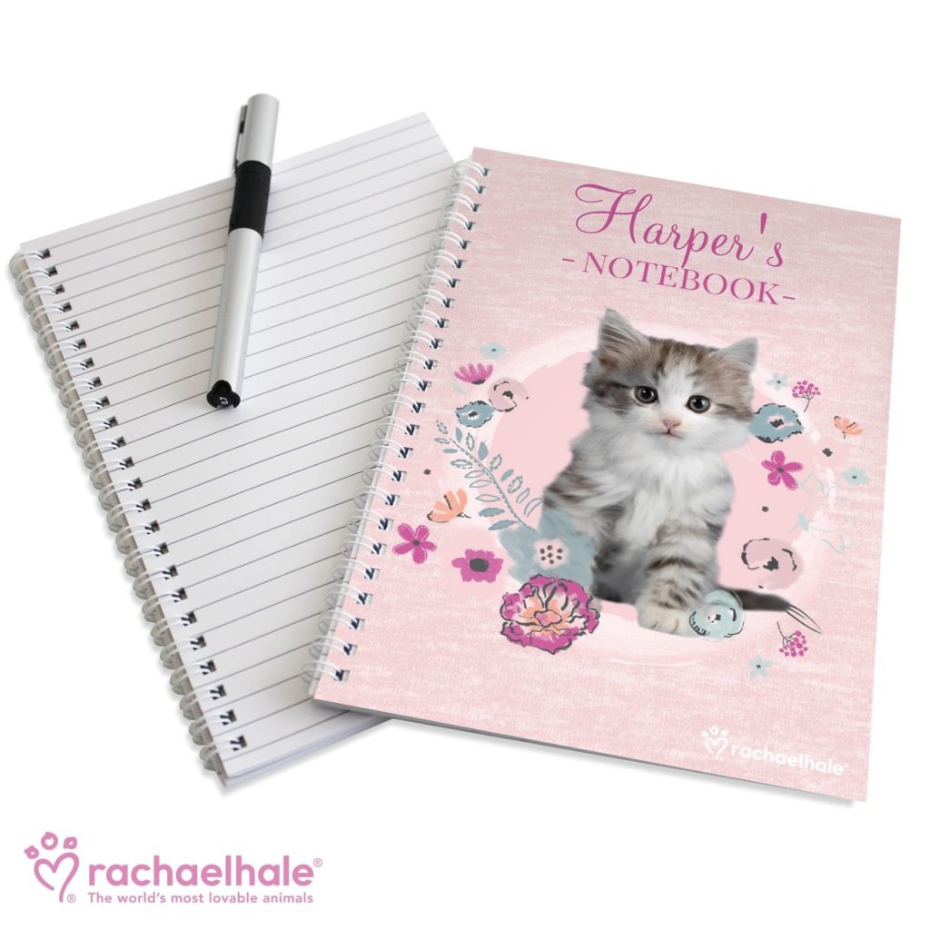 Personalised Rachael Hale Cute Kitten A5 Notebook
