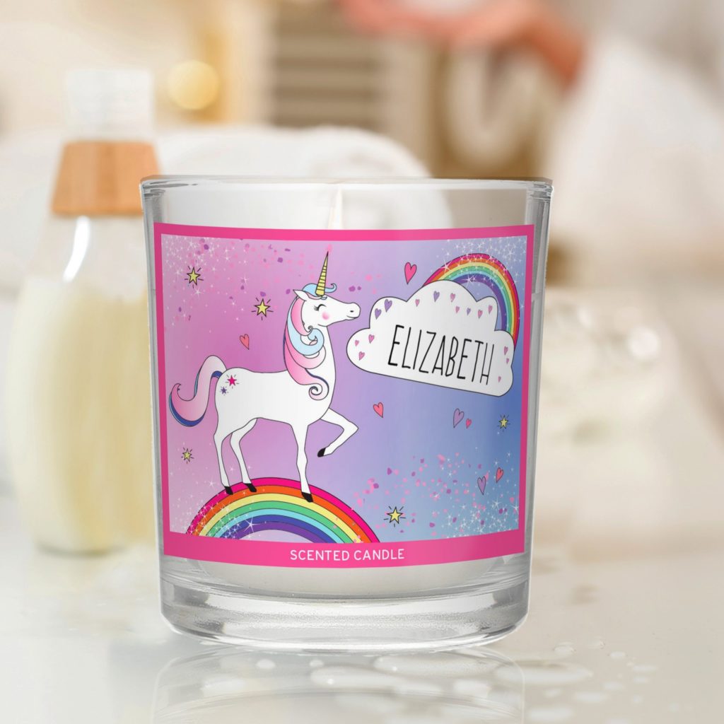 Personalised Unicorn Scented Jar Candle