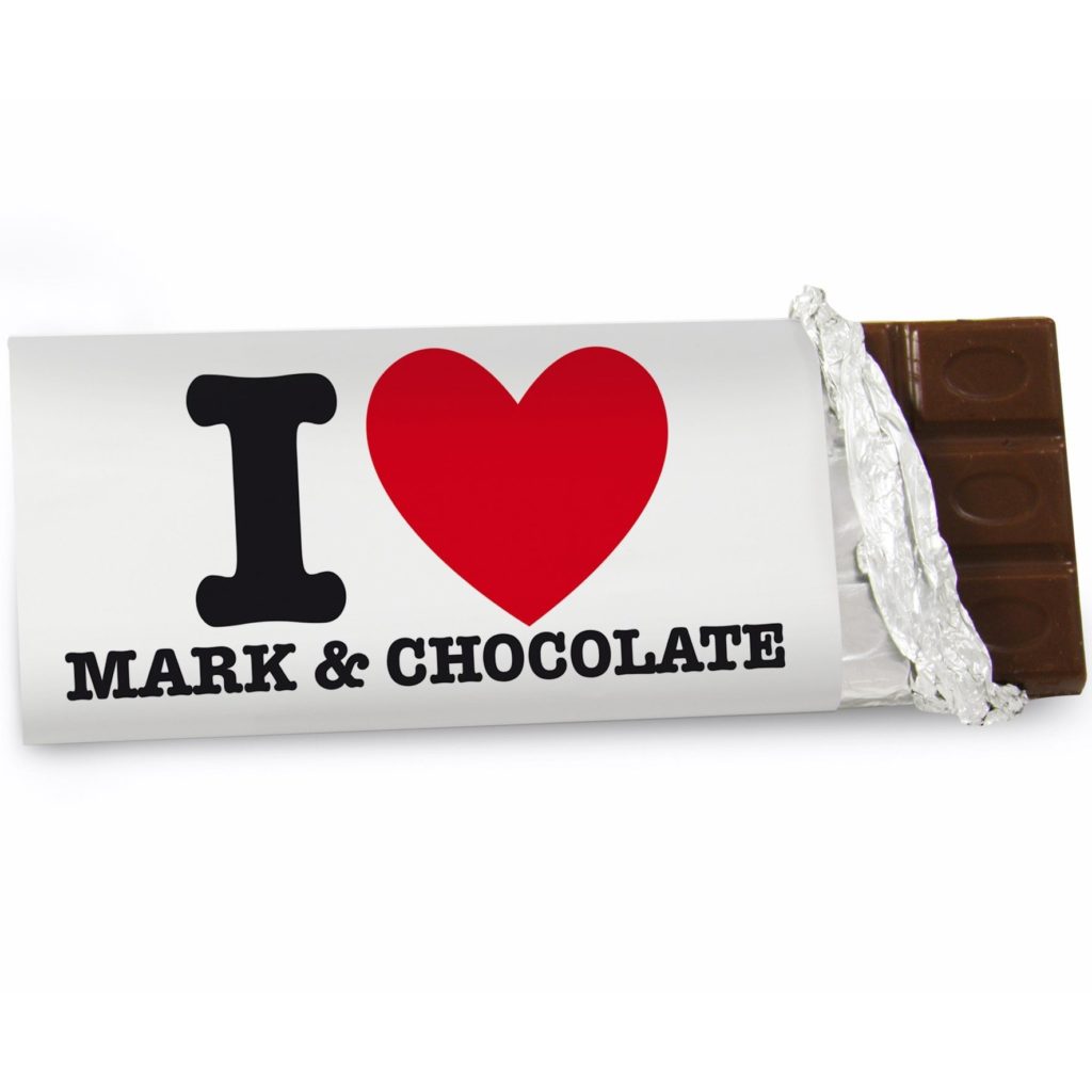 Personalised I HEART Milk Chocolate Bar
