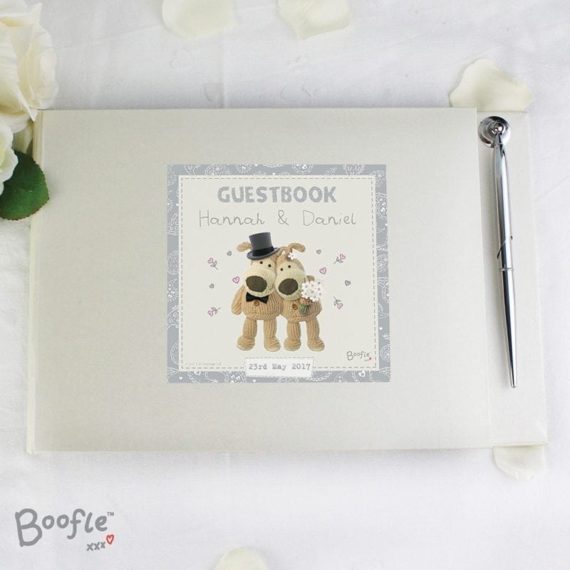 Personalised Boofle Wedding Guest Book & Pen
