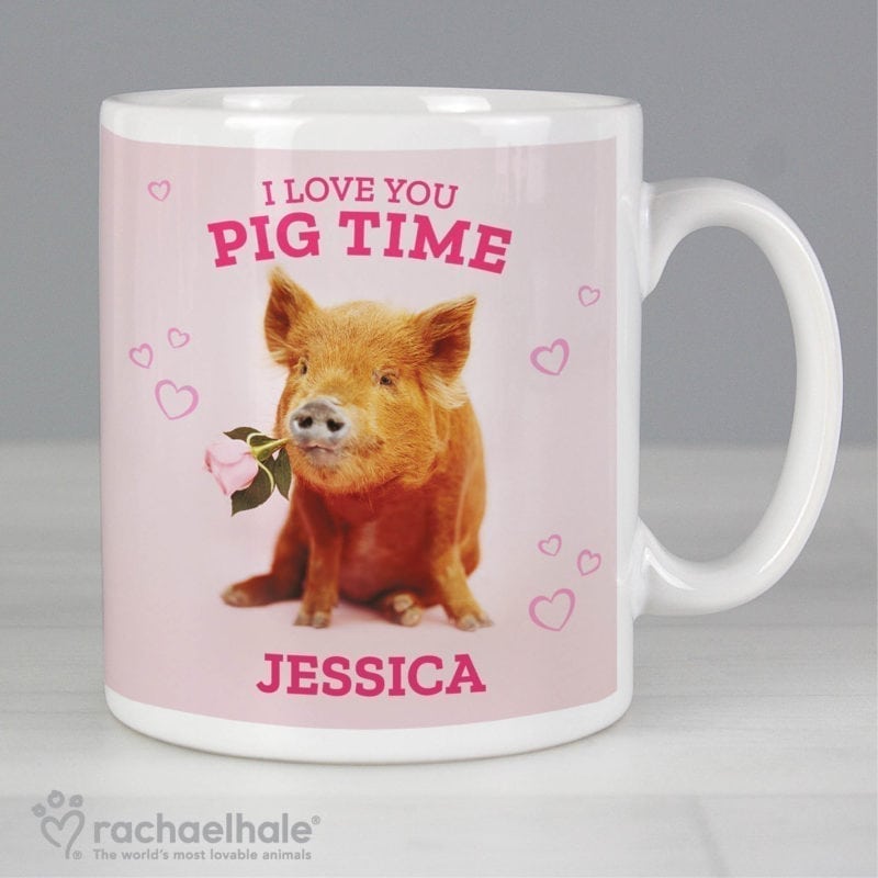 Personalised Rachael Hale 'I Love You Pig Time' Mug