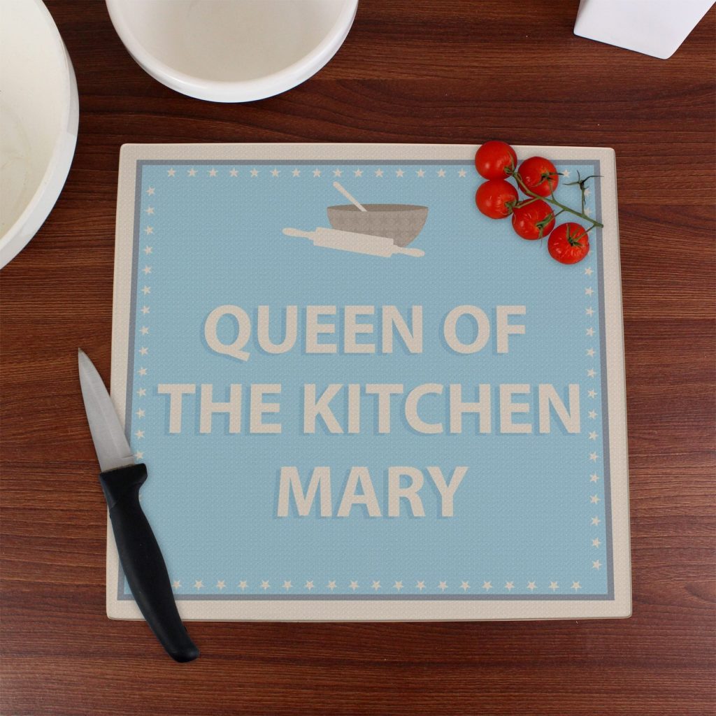 Personalised Baker Glass Chopping Board