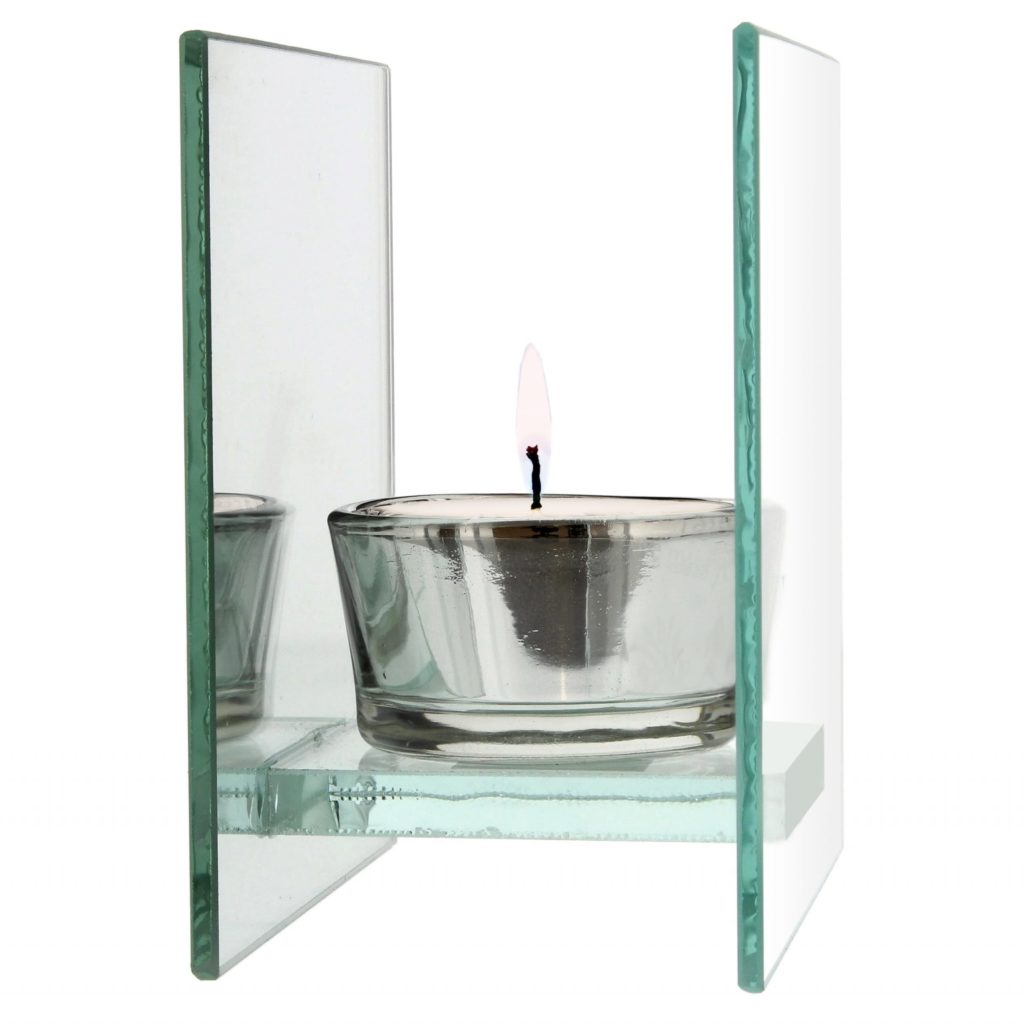 Personalised A Winter's Night Mirrored Glass Tea Light Holder