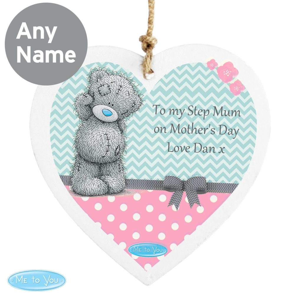 Personalised Me To You Pastel Belle Wooden Heart Decoration