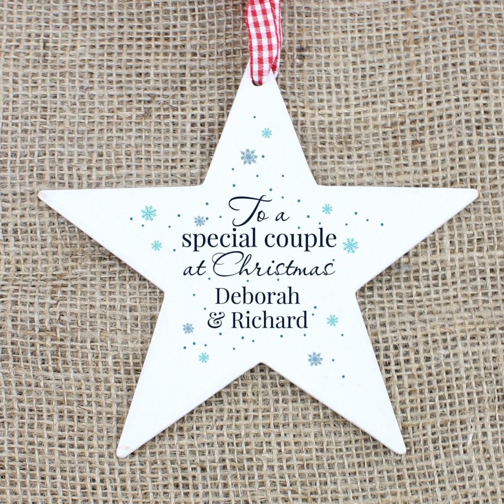 Personalised 'Special Couple' Wooden Star Decoration
