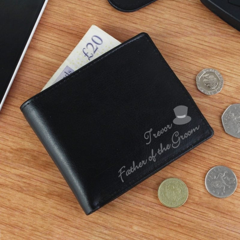 Personalised Top Hat Leather Wallet