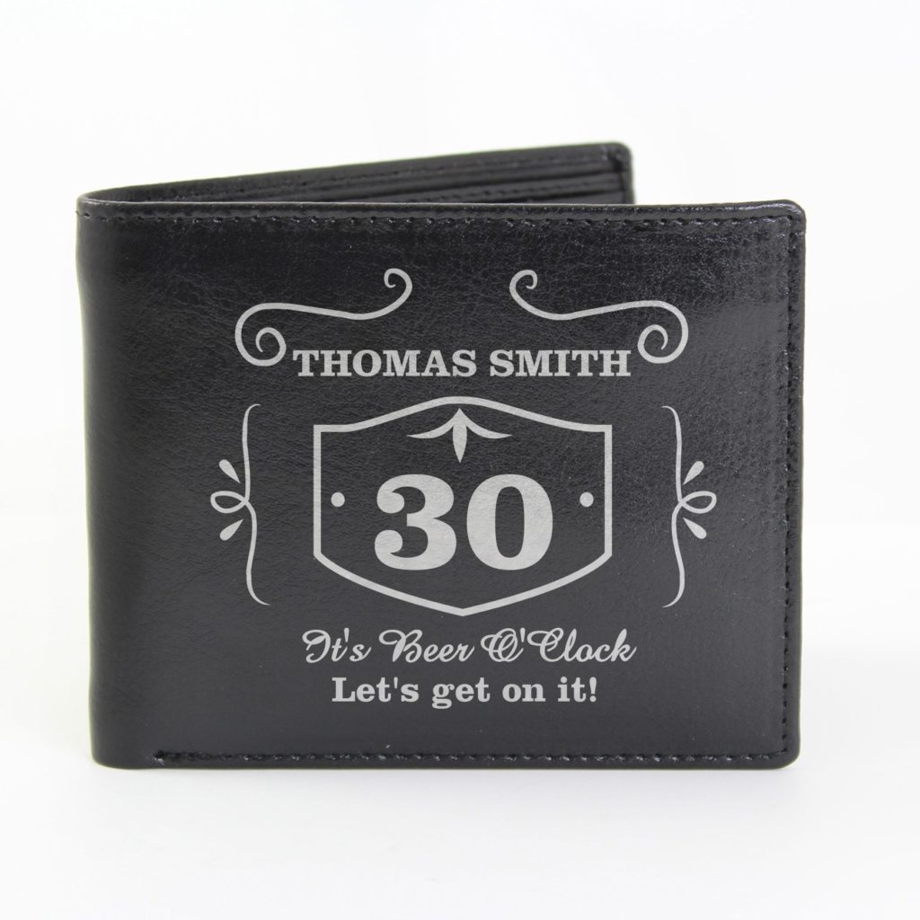 Personalised Classic Whisky Leather Wallet