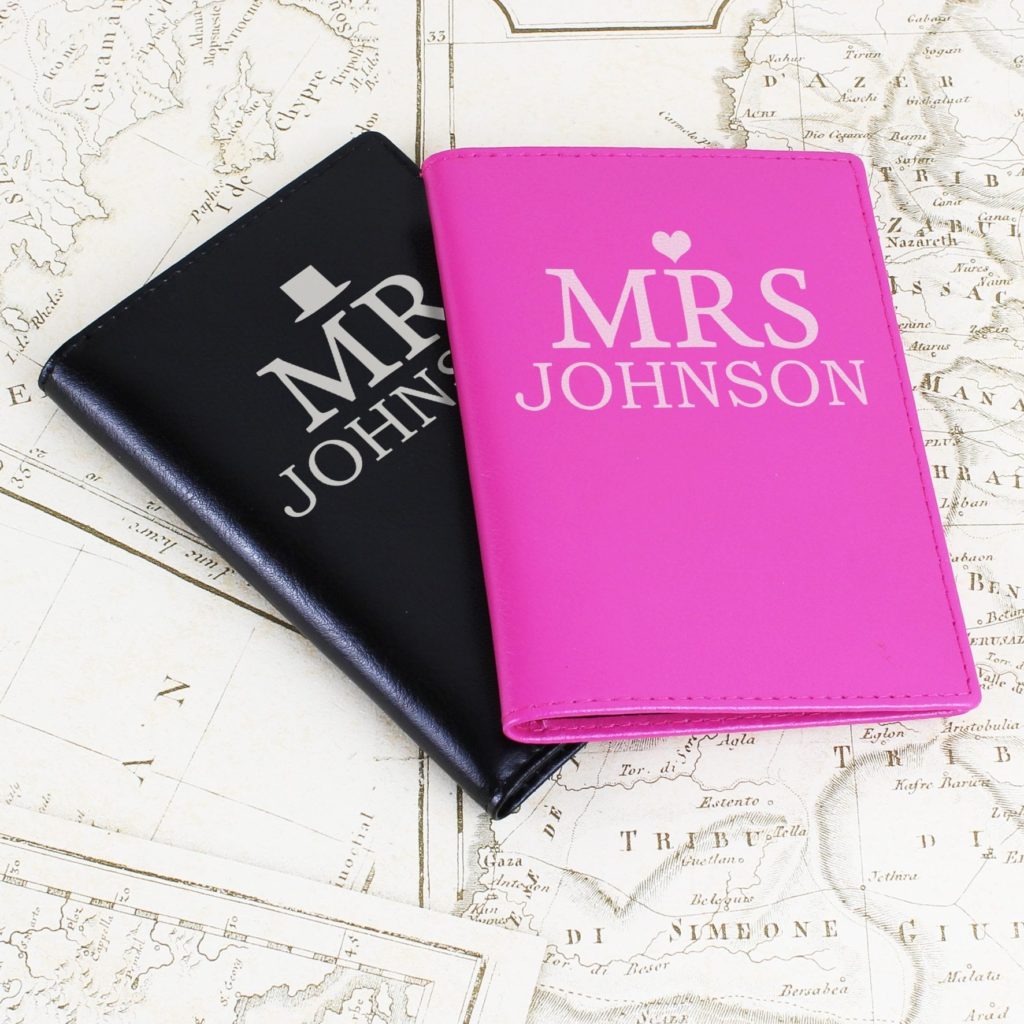 Personalised Mr & Mrs Passport Holders Set